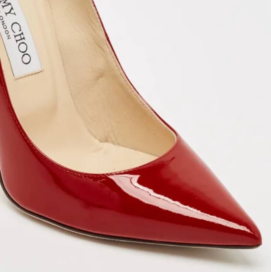 Jimmy Choo Pre-owned Fabric heels Red Dames