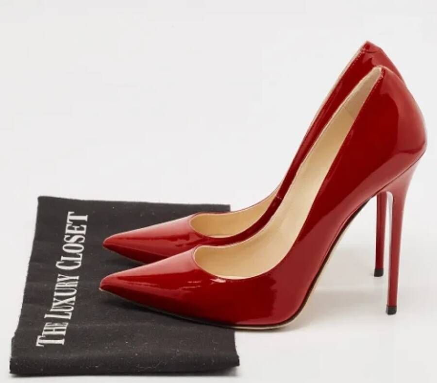 Jimmy Choo Pre-owned Fabric heels Red Dames