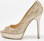 Jimmy Choo Pre-owned Fabric heels Yellow Dames - Thumbnail 2