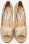 Jimmy Choo Pre-owned Fabric heels Yellow Dames - Thumbnail 3