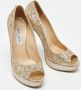 Jimmy Choo Pre-owned Fabric heels Yellow Dames - Thumbnail 4