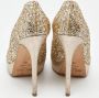 Jimmy Choo Pre-owned Fabric heels Yellow Dames - Thumbnail 5