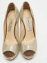 Jimmy Choo Pre-owned Fabric heels Yellow Dames - Thumbnail 3