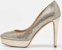 Jimmy Choo Pre-owned Fabric heels Yellow Dames - Thumbnail 2
