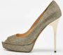 Jimmy Choo Pre-owned Fabric heels Yellow Dames - Thumbnail 2