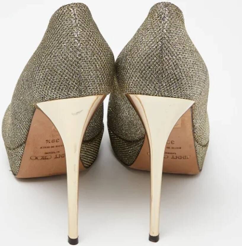 Jimmy Choo Pre-owned Fabric heels Yellow Dames