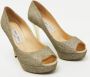 Jimmy Choo Pre-owned Fabric heels Yellow Dames - Thumbnail 2