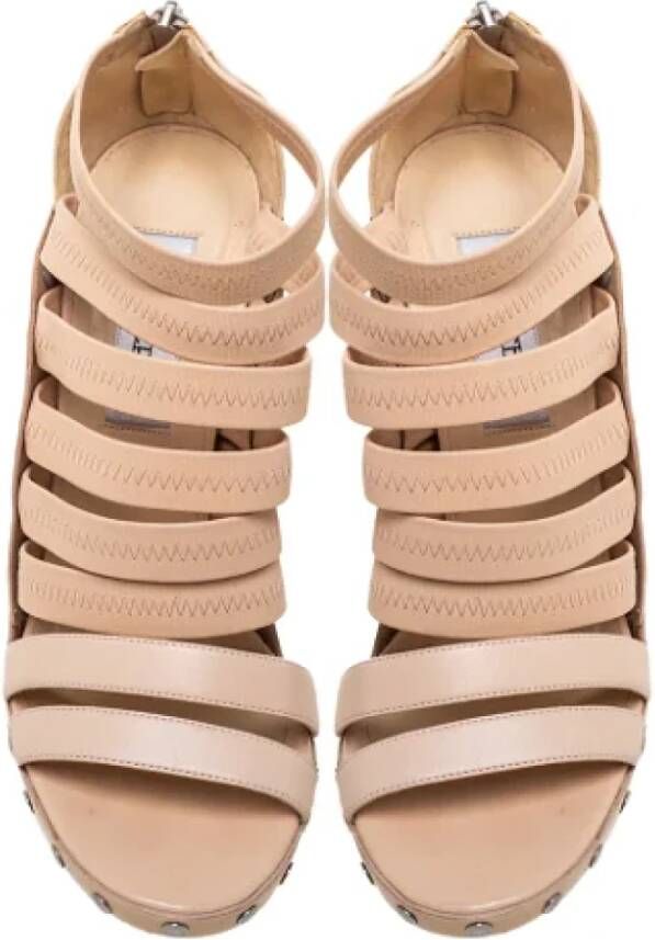 Jimmy Choo Pre-owned Fabric sandals Beige Dames