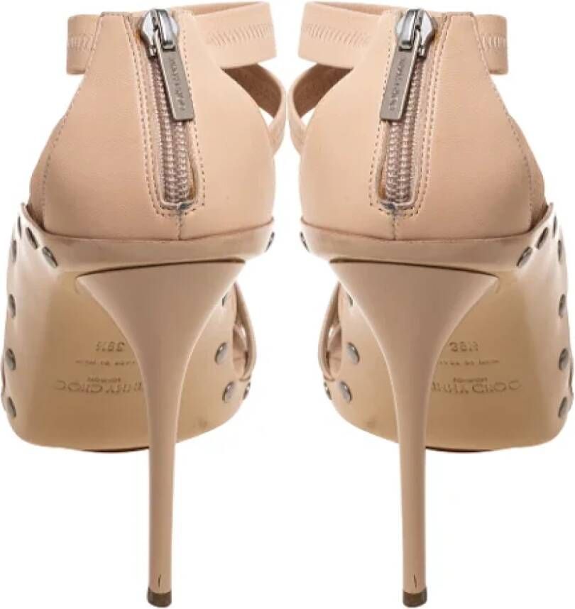 Jimmy Choo Pre-owned Fabric sandals Beige Dames