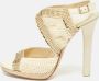 Jimmy Choo Pre-owned Fabric sandals Beige Dames - Thumbnail 2