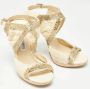 Jimmy Choo Pre-owned Fabric sandals Beige Dames - Thumbnail 4