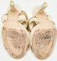 Jimmy Choo Pre-owned Fabric sandals Beige Dames - Thumbnail 6