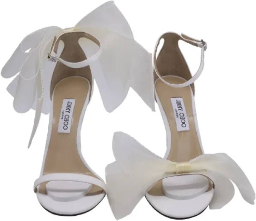 Jimmy Choo Pre-owned Fabric sandals Beige Dames