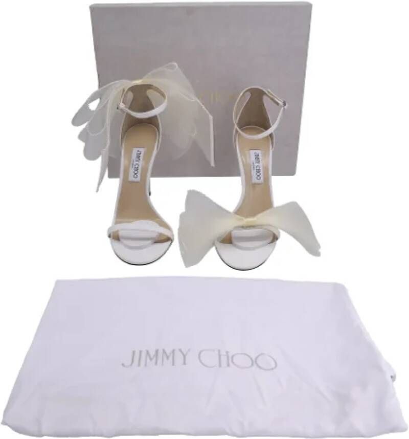 Jimmy Choo Pre-owned Fabric sandals Beige Dames