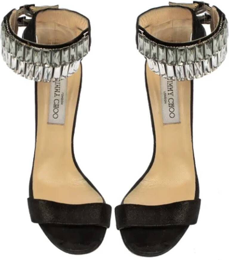 Jimmy Choo Pre-owned Fabric sandals Black Dames