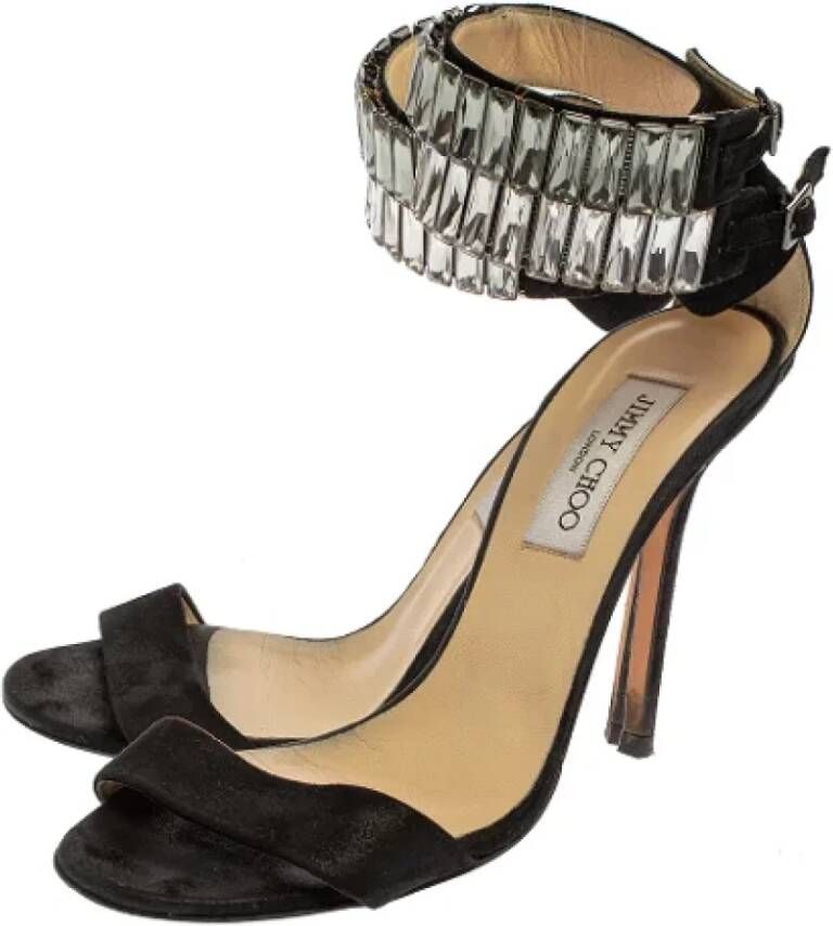 Jimmy Choo Pre-owned Fabric sandals Black Dames