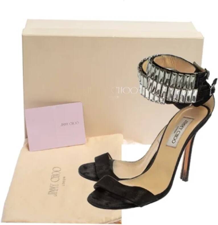 Jimmy Choo Pre-owned Fabric sandals Black Dames