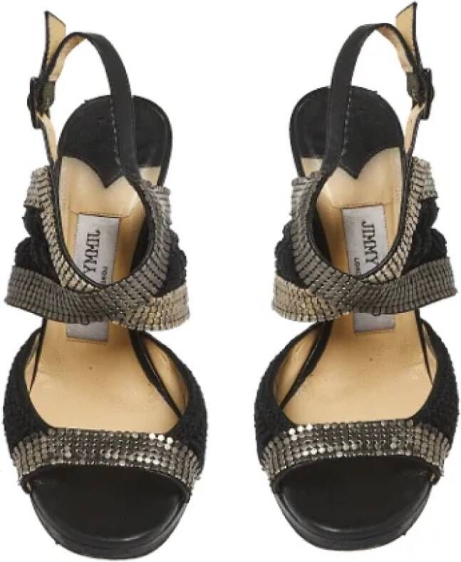 Jimmy Choo Pre-owned Fabric sandals Black Dames