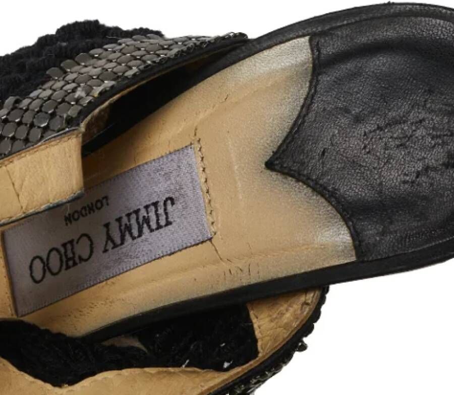 Jimmy Choo Pre-owned Fabric sandals Black Dames