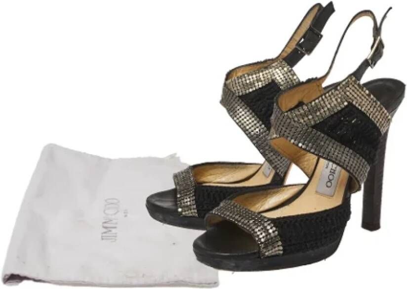 Jimmy Choo Pre-owned Fabric sandals Black Dames