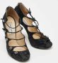 Jimmy Choo Pre-owned Fabric sandals Black Dames - Thumbnail 4