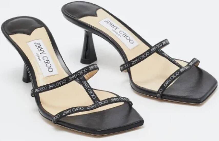 Jimmy Choo Pre-owned Fabric sandals Black Dames