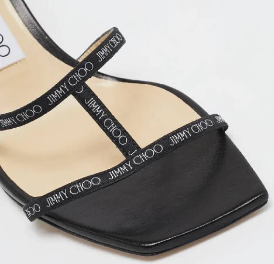 Jimmy Choo Pre-owned Fabric sandals Black Dames