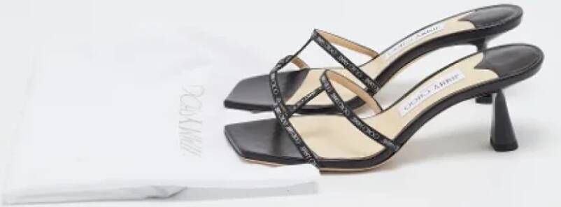 Jimmy Choo Pre-owned Fabric sandals Black Dames