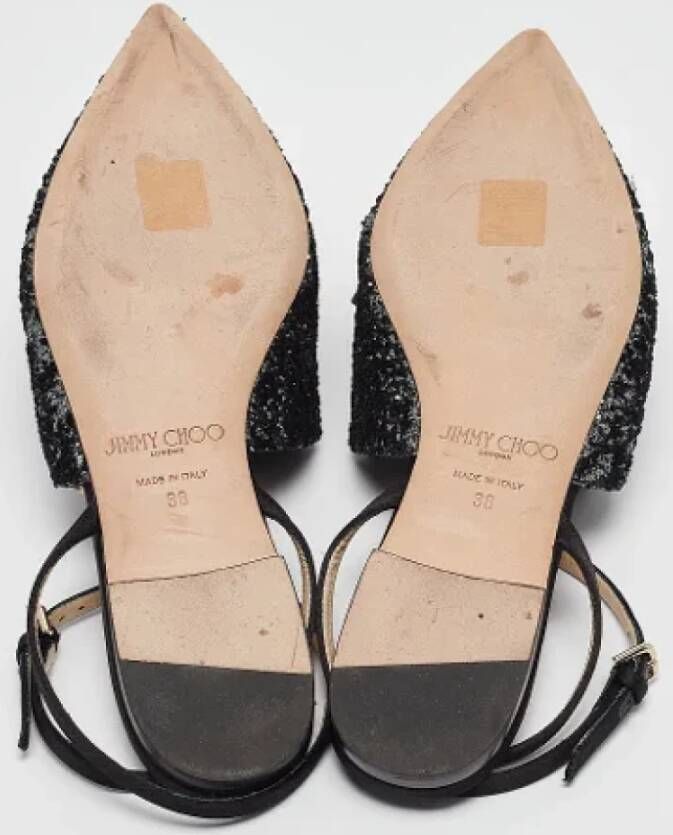 Jimmy Choo Pre-owned Fabric sandals Black Dames