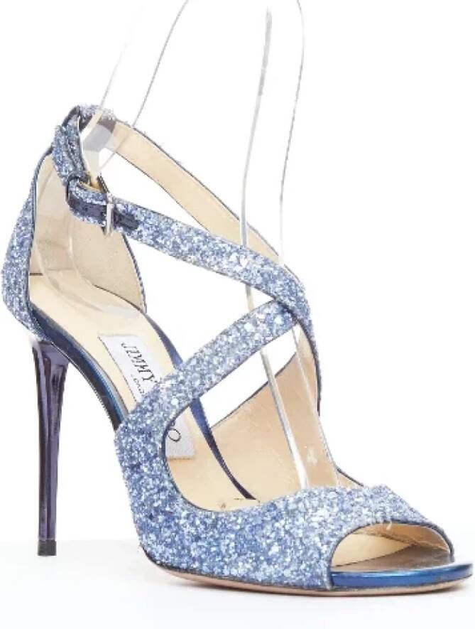 Jimmy Choo Pre-owned Fabric sandals Blue Dames