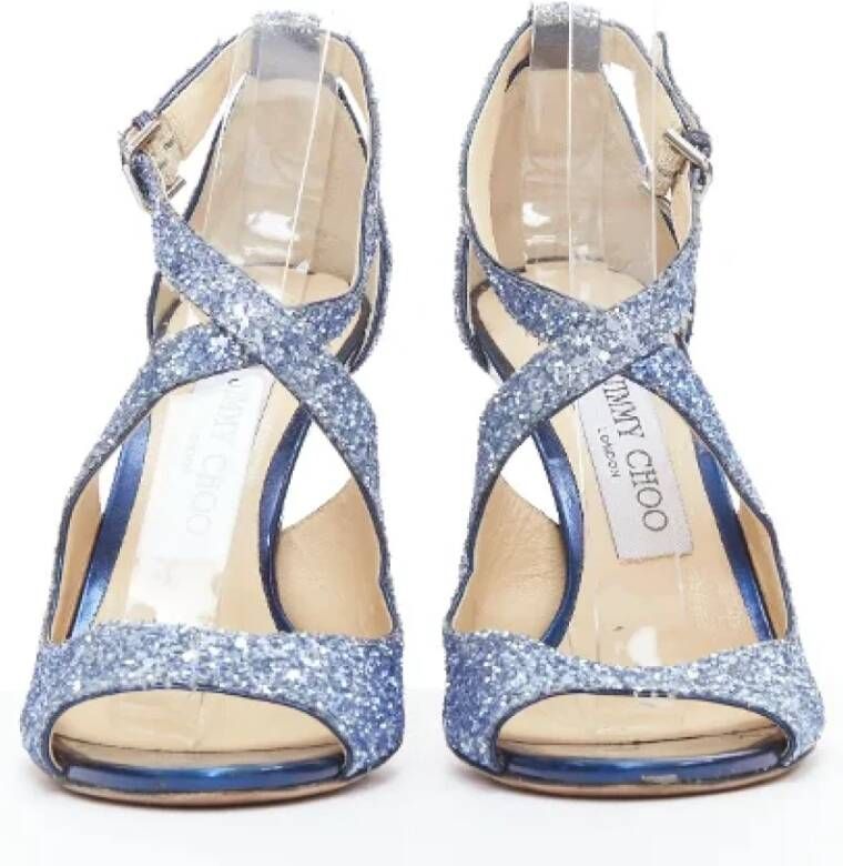 Jimmy Choo Pre-owned Fabric sandals Blue Dames