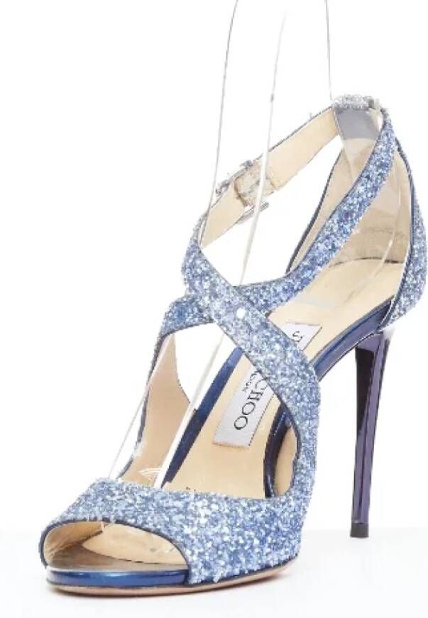 Jimmy Choo Pre-owned Fabric sandals Blue Dames