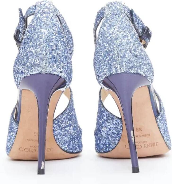 Jimmy Choo Pre-owned Fabric sandals Blue Dames