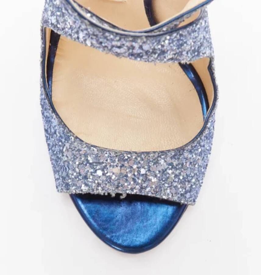 Jimmy Choo Pre-owned Fabric sandals Blue Dames