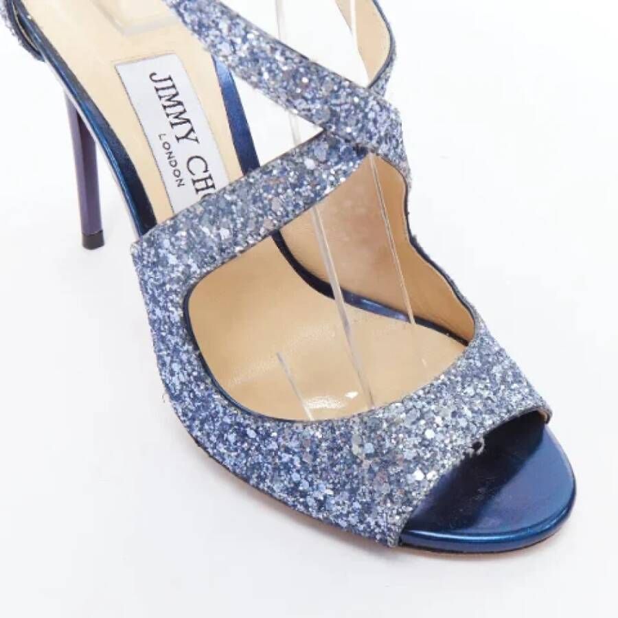 Jimmy Choo Pre-owned Fabric sandals Blue Dames