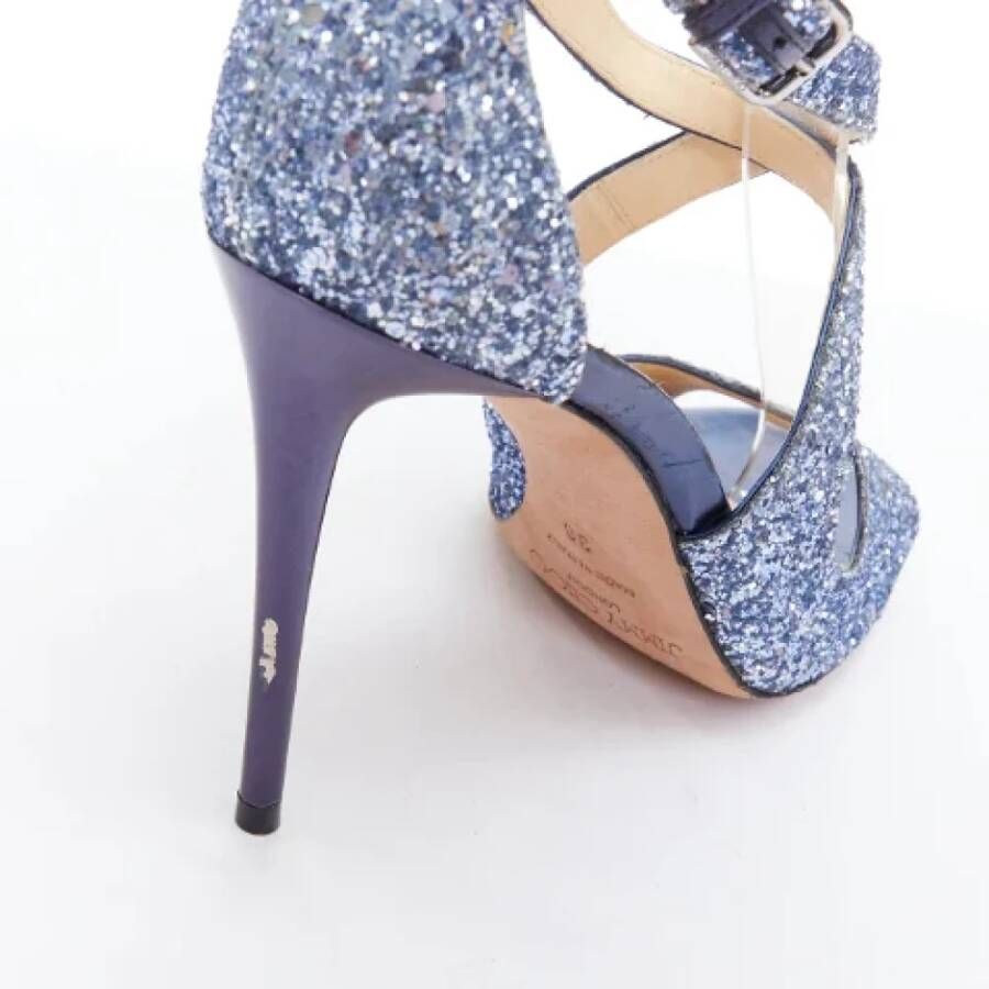 Jimmy Choo Pre-owned Fabric sandals Blue Dames