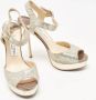 Jimmy Choo Pre-owned Fabric sandals Gray Dames - Thumbnail 4