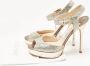 Jimmy Choo Pre-owned Fabric sandals Gray Dames - Thumbnail 9