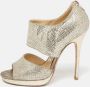 Jimmy Choo Pre-owned Fabric sandals Gray Dames - Thumbnail 2