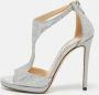 Jimmy Choo Pre-owned Fabric sandals Gray Dames - Thumbnail 2