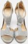 Jimmy Choo Pre-owned Fabric sandals Gray Dames - Thumbnail 3