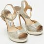 Jimmy Choo Pre-owned Fabric sandals Gray Dames - Thumbnail 4