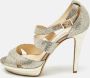 Jimmy Choo Pre-owned Fabric sandals Gray Dames - Thumbnail 2