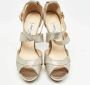 Jimmy Choo Pre-owned Fabric sandals Gray Dames - Thumbnail 3