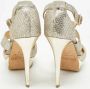 Jimmy Choo Pre-owned Fabric sandals Gray Dames - Thumbnail 5