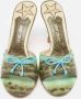 Jimmy Choo Pre-owned Fabric sandals Green Dames - Thumbnail 3