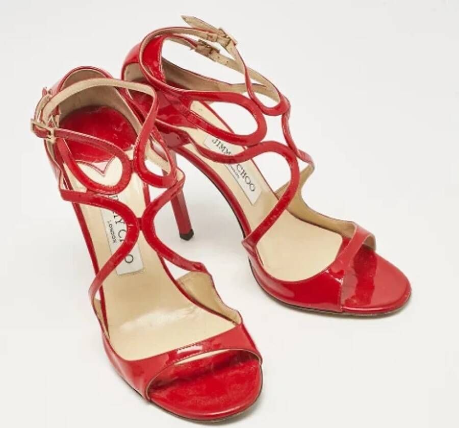 Jimmy Choo Pre-owned Fabric sandals Red Dames