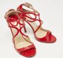 Jimmy Choo Pre-owned Fabric sandals Red Dames - Thumbnail 2