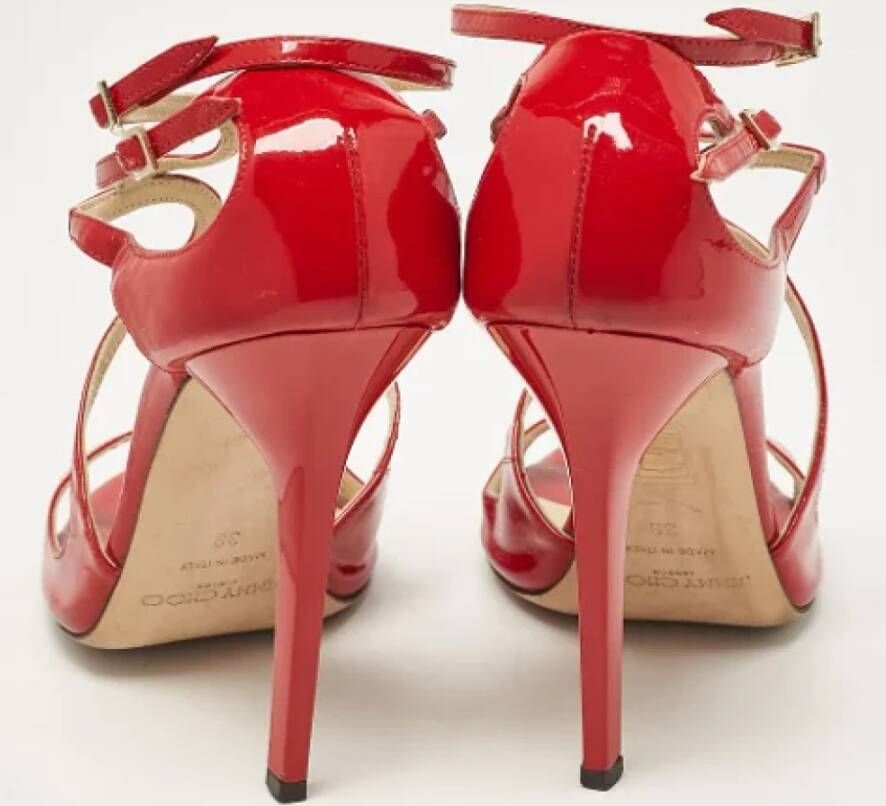 Jimmy Choo Pre-owned Fabric sandals Red Dames