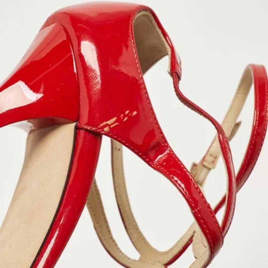 Jimmy Choo Pre-owned Fabric sandals Red Dames